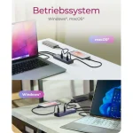 IcyBox  Usb Hub 10xUSB-C 3.2 PD 20W Graphite IB-HUB1450-C31 - Image 7