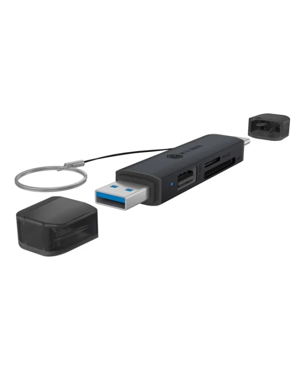 ICY Box  3in1 Card Reader via USB Type-A or USB Type-C Graphite IB-CR203-CU3