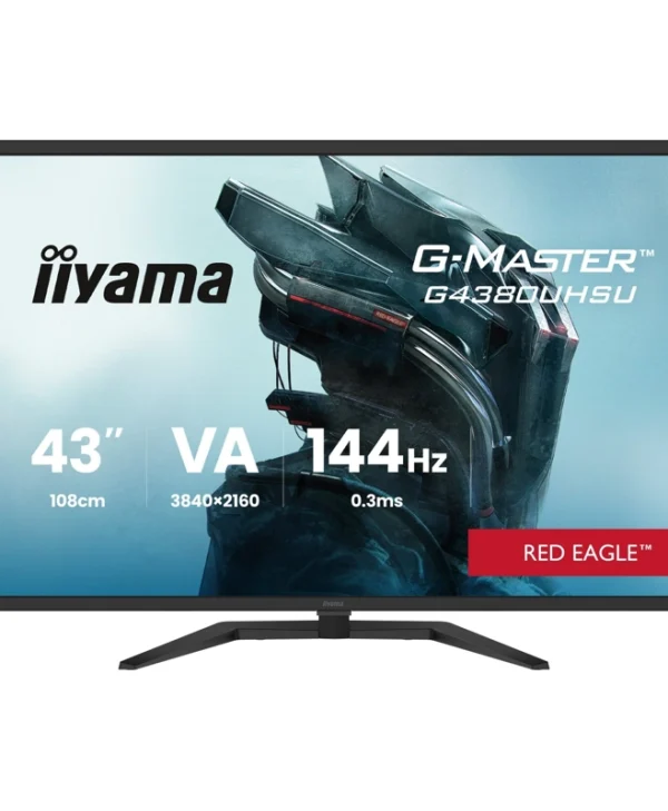 Iiyama G-Master Red Eagle 43" 4K UHD VA 144Hz Gaming Monitor Black G4380UHSU-B2