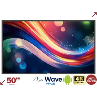Philips 4050 Series Q-Line 49.5" 4K UHD VA 60Hz Signage Monitor (No Stand) Black 50BDL4050Q/00