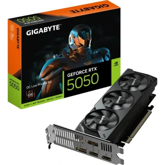 Gigabyte GeForce RTX 5050 OC Low Profile 8GB GDDR6 Black GV-N5050OC-8GL