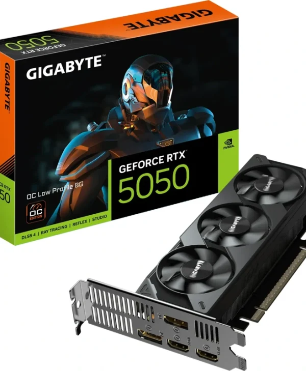 Gigabyte GeForce RTX 5050 OC Low Profile 8GB GDDR6 Black GV-N5050OC-8GL