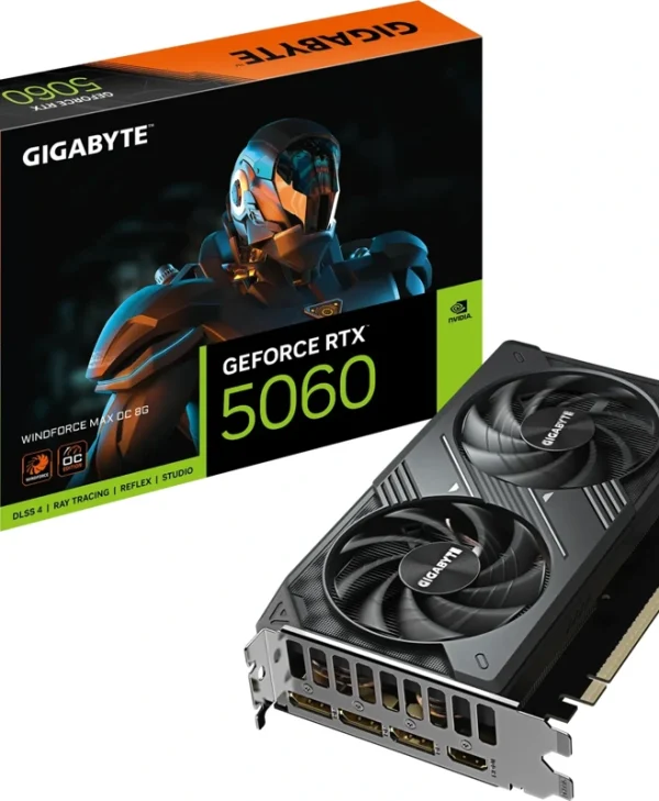Gigabyte GeForce RTX 5060 Windforce Max OC 8GB GDDR7 Black GV-N5060WF2MAX OC-8GD