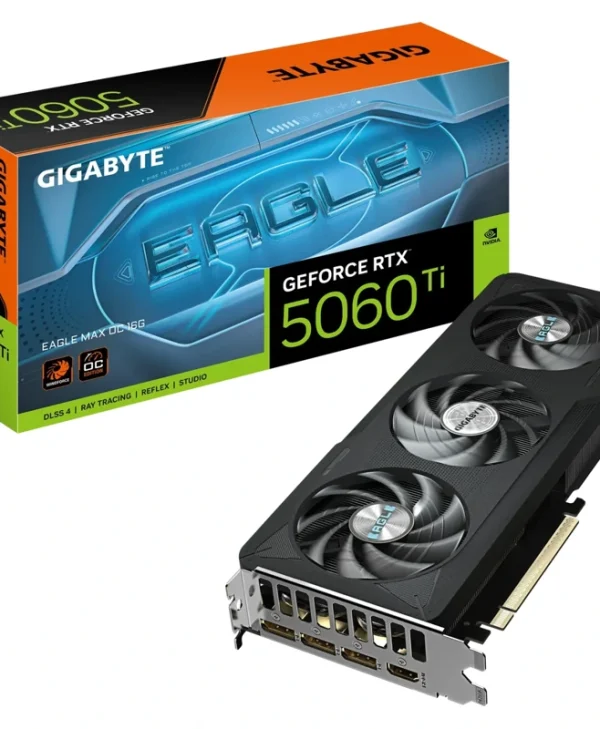 Gigabyte GeForce RTX 5060 Ti Eagle Max OC 16GB GDDR7 Black GV-N506TEAGLEMAX OC-16GD