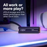 Crucial P310 4TB M.2 2280 NVMe PCIe 4.0 x4 with Heatsink CT4000P310SSD5 - Image 4