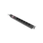 Lanberg Rack PDU 19'' 1U  6xSchuko 16A 2m Black PDU-06F-0200-BK - Image 2