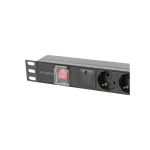 Lanberg Rack PDU 19'' 1U  6xSchuko 16A 2m Black PDU-06F-0200-BK - Image 3