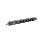 Lanberg Rack PDU 19'' 1U  6xSchuko 16A 2m Black PDU-06F-0200-BK - Image 4