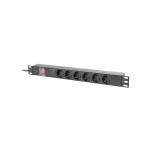 Lanberg Rack PDU 19'' 1U  6xSchuko 16A 2m Black PDU-06F-0200-BK - Image 5