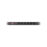 Lanberg Rack PDU 19'' 1U  6xSchuko 16A 2m Black PDU-06F-0200-BK - Image 6