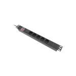 Lanberg Rack PDU 19'' 1U  5xSchuko 16A 2m Black PDU-05F-0200-BK - Image 2