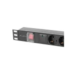 Lanberg Rack PDU 19'' 1U  5xSchuko 16A 2m Black PDU-05F-0200-BK - Image 3