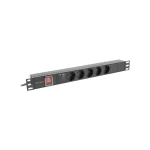 Lanberg Rack PDU 19'' 1U  5xSchuko 16A 2m Black PDU-05F-0200-BK - Image 4