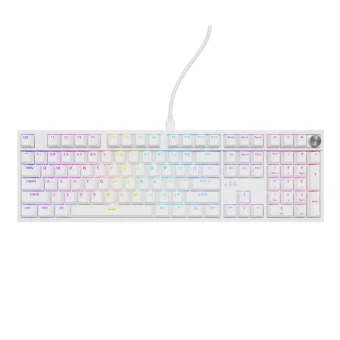 Genesis Thor 404 RGB Wired Mechanical Gaming Keyboard Outemu Peach Silent Switches White NKG-2300