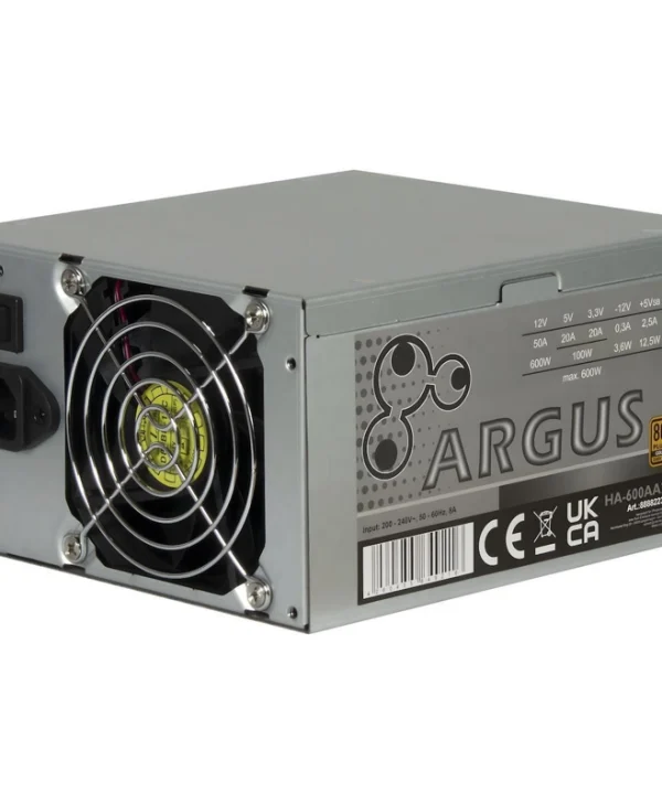 Inter-Tech HA-600AA2 Argus 600W 8cm Fan Non-Modular 80+ Gold Silver 88882239