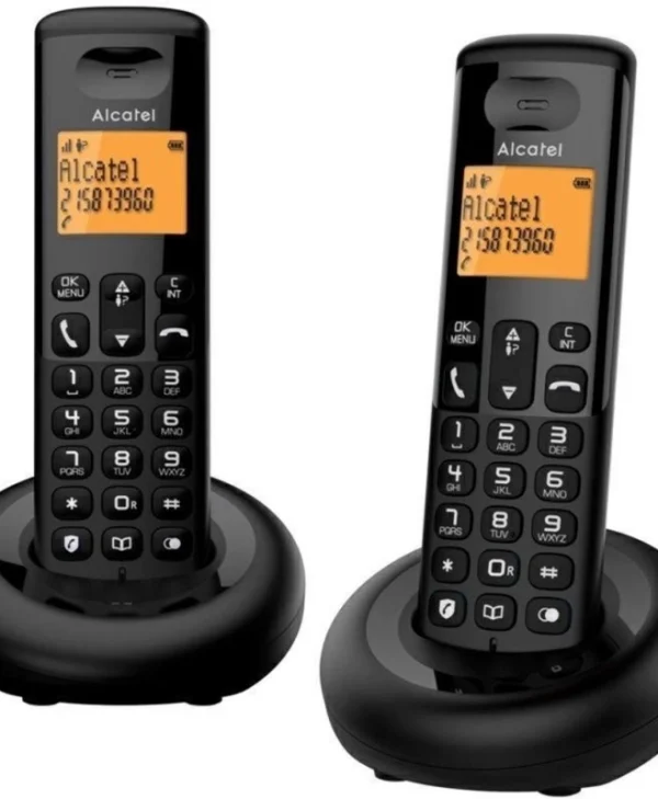 Alcatel E160 Duo Ασύρματο Τηλέφωνο 2 συσκευες Black 3700601426724