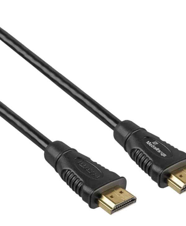MediaRange MRCS247 HDMI 2.0 Male to HDMI 2.0 Male Premium High Speed Cable with Ethernet Cable, Ver. 2.0, 18 Gbps Ver. 2.1, 4k@60Hz, 2.0m Black