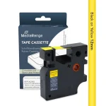 Mediarange MRDY45018 Ετικέτες Γενικής Χρήσης για Dymo D1/45018/S0720580 12mm, 7m, Laminated and Permanent Adhesive, Black on Yellow - Image 2