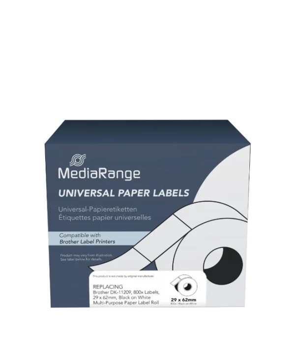 Mediarange MRBDK11209 Ετικέτες Γενικής Χρήσης για Brother DK-11209 29x62mm, 800 pcs, black on white