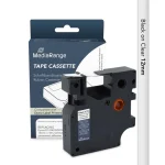 Mediarange MRDY45010 Ετικέτες Γενικής Χρήσης για Dymo D1/45010/S0720500 12mm, 7m, Laminated and Permanent Adhesive, Black on Clear - Image 2