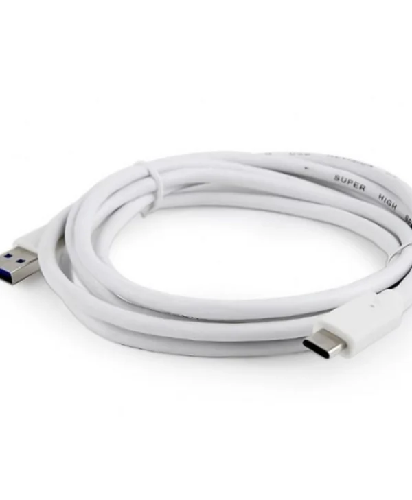 Gembird Cable USB-A Male to USB-C Male 1m White CCP-USB3-AMCM-1M-W