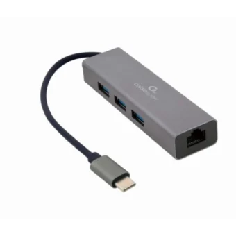 Gembird Docking Station 4in1 USB-C to 1x RJ45 3xUSB-A 3.1 Light Grey A-CMU3-LAN-01