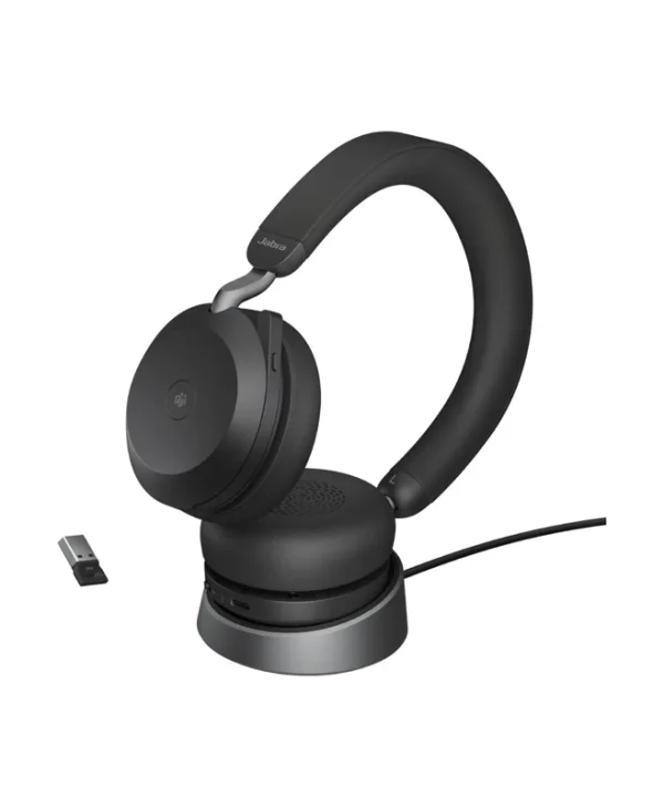 Jabra Evolve2 75 Stereo Headset with Charging Station MS Teams Certified Black 27599-999-989