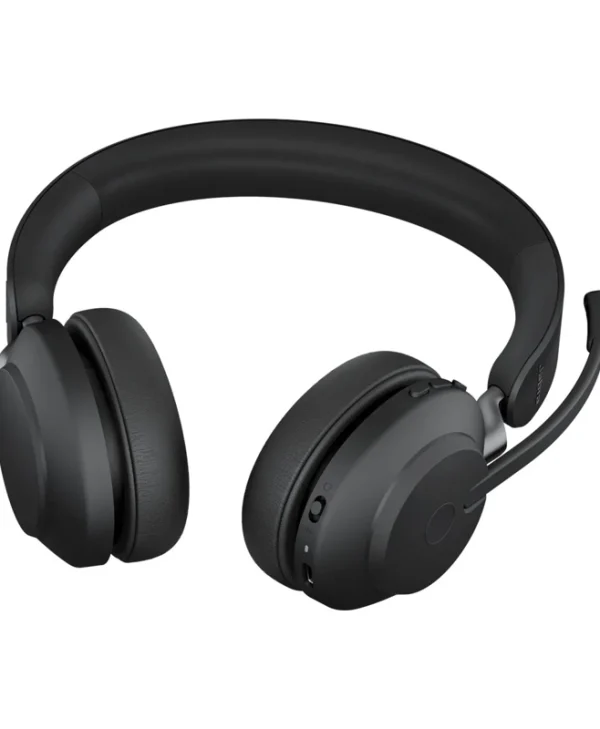 Jabra Evolve2 65 UC Stereo Headset USB-A with Charging Station Black 26599-989-989)