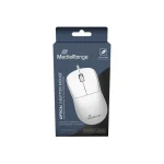 MediaRange Wired 3-Button Optical Mouse White MROS255 - Image 3