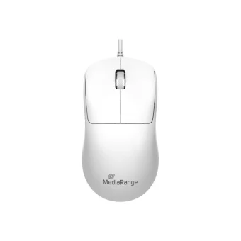 MediaRange Wired 3-Button Optical Mouse White MROS255