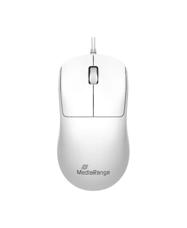 MediaRange Wired 3-Button Optical Mouse White MROS255