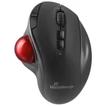 MediaRange Wireless 7-Button with Trackball Optical Mouse Black/Red MROS263