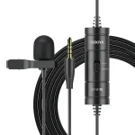 Boya Wired Professional Lavalier Lapel Microphone Omnidirectional Condenser Mic for iphone/Android/DSLR/VideoCamera BY-M1S