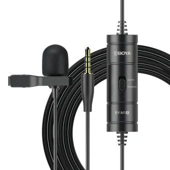 Boya Wired Professional Lavalier Lapel Microphone Omnidirectional Condenser Mic for iphone/Android/DSLR/VideoCamera BY-M1S
