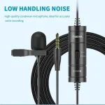 Boya Wired Professional Lavalier Lapel Microphone Omnidirectional Condenser Mic for iphone/Android/DSLR/VideoCamera BY-M1S - Image 5