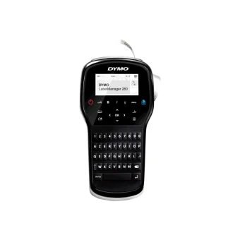 Dymo LabelManager 280 Label Printer D1 6/9/12mm Qwerty Keyboard με θήκη Black Silver S0968990