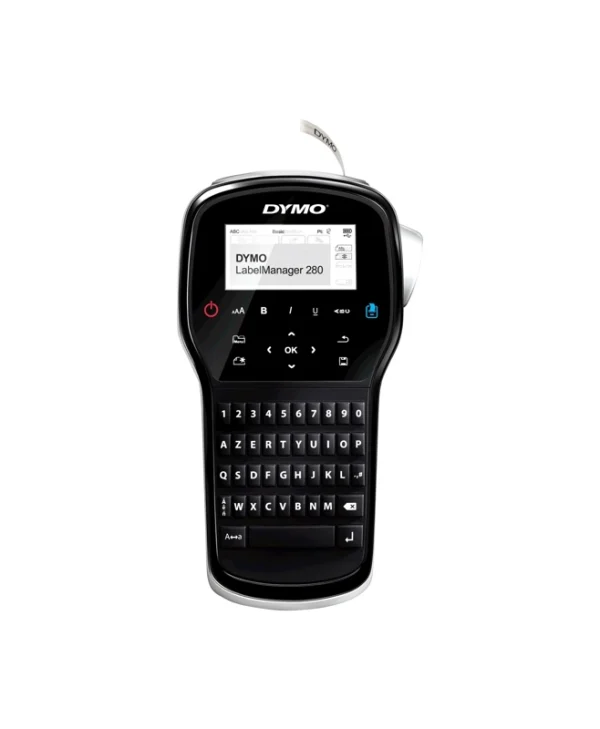Dymo LabelManager 280 Label Printer D1 6/9/12mm Qwerty Keyboard με θήκη Black Silver S0968990