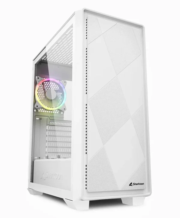Sharkoon VS8 RGB Midi Tower Tempered Glass White 4044951039098