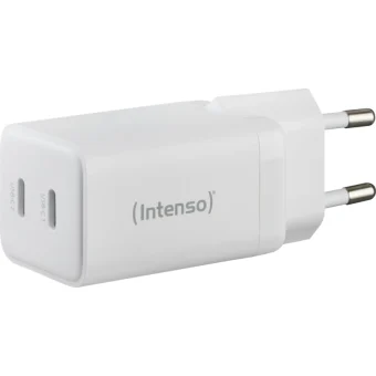 Intenso Power Adapter Charger GaN 2x USB-C 40W White 7804012