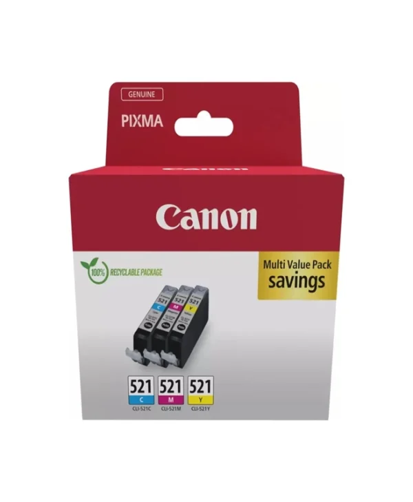 Canon CLI-521 Ink Cartridge CMY Multipack 2934B015)