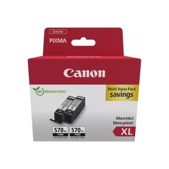 Canon PGI-570PGBKXL High Capacity Ink Cartridge 2pcs Black 0318C010