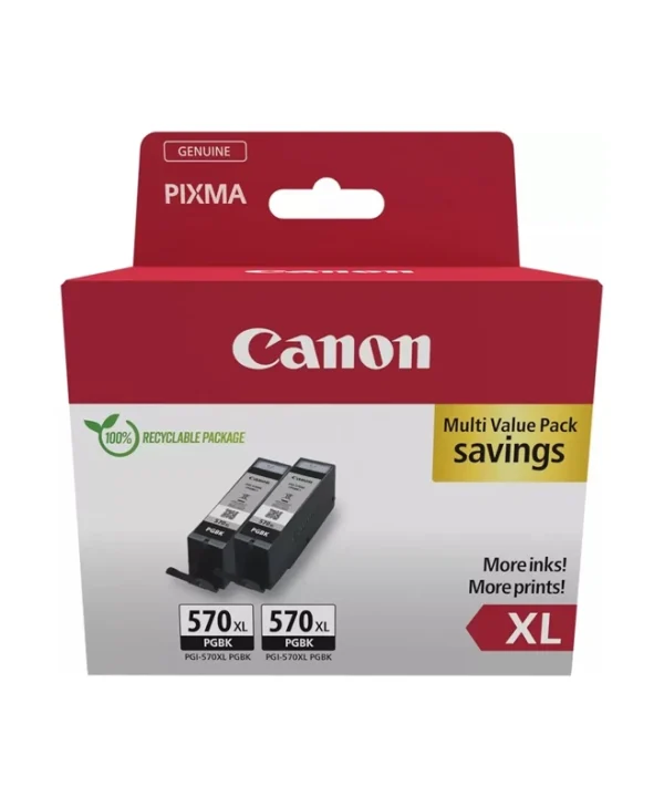 Canon PGI-570PGBKXL High Capacity Ink Cartridge 2pcs Black 0318C010