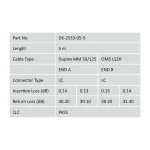Digitus Fiber Optic Multimode Patch Cord LC/LC Duplex OM5 5m Lime Green DK-2533-05-5 - Image 5