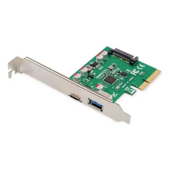 Digitus PCIe x4 Κάρτα Επέκτασης 1x USB‑C + 1x USB‑A with Low Profile Bracket DS-30225