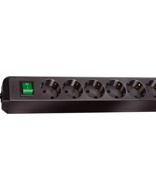 Brennenstuhl Eco-Line Πολύπριζο 6xSchuko  1xΔιακόπτη 1.5m Μαύρο 1159500015