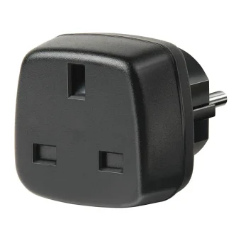Brennenstuhl Τravel Power Cconnector Adapter UK (Type G) to Schuko (Type E/F) Black 1508530