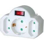 Brennenstuhl Ταφ Ασφαλείας με Διακόπτη 1x Schuko  2xEuro Λευκό 1508100 - Image 2