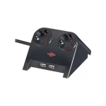 Brennenstuhl Desktop-Power Πολύπριζο Γραφείου 2xSchuko 2x USB-A 2.1A 1.8m Μαύρο 1153500222