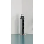 Brennenstuhl Tower Power Αναδυόμενο Πολύπριζο Γραφείου 3xSchuko 2xUSB-A 2m Ασημί 1396200013 - Image 3