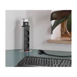 Brennenstuhl Tower Power Αναδυόμενο Πολύπριζο Γραφείου 3xSchuko 2xUSB-A 2m Ασημί 1396200013 - Image 5